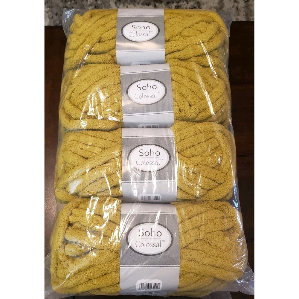 Soho Colossal Yarn Lot Of 8 Skiens Marigold 7 Ounces/30‎ Yards Each